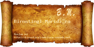 Birnstingl Marióra névjegykártya